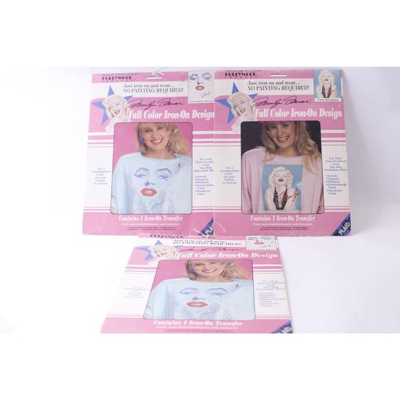 Marilyn Monroe, Iron-On Transfers, Full Color, Set of 3, Hollywood Legend, 1990, - Picture 1 of 4